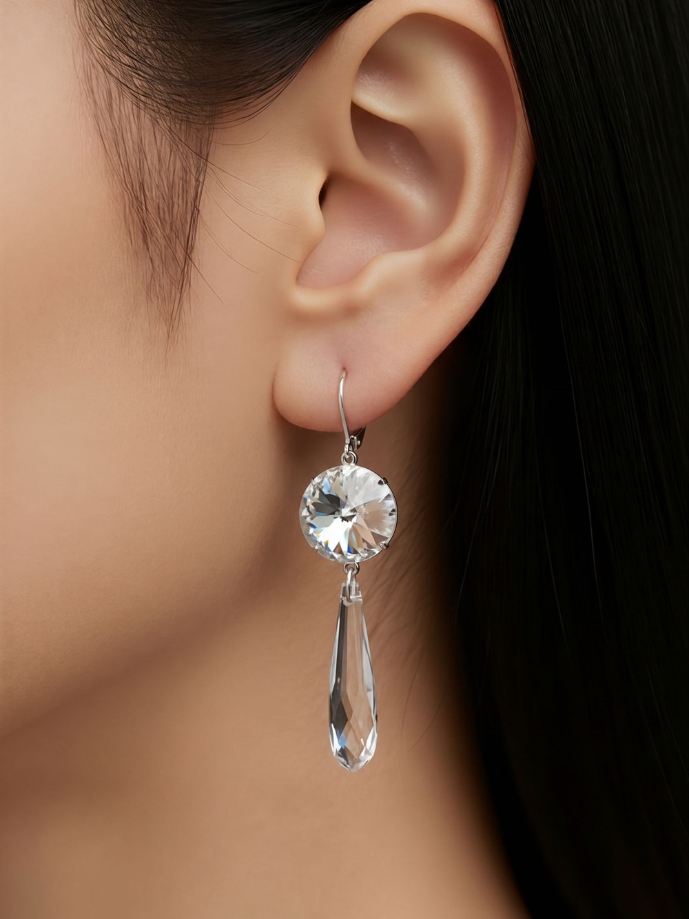 Elegant Swarovski Crystal Drop Earrings